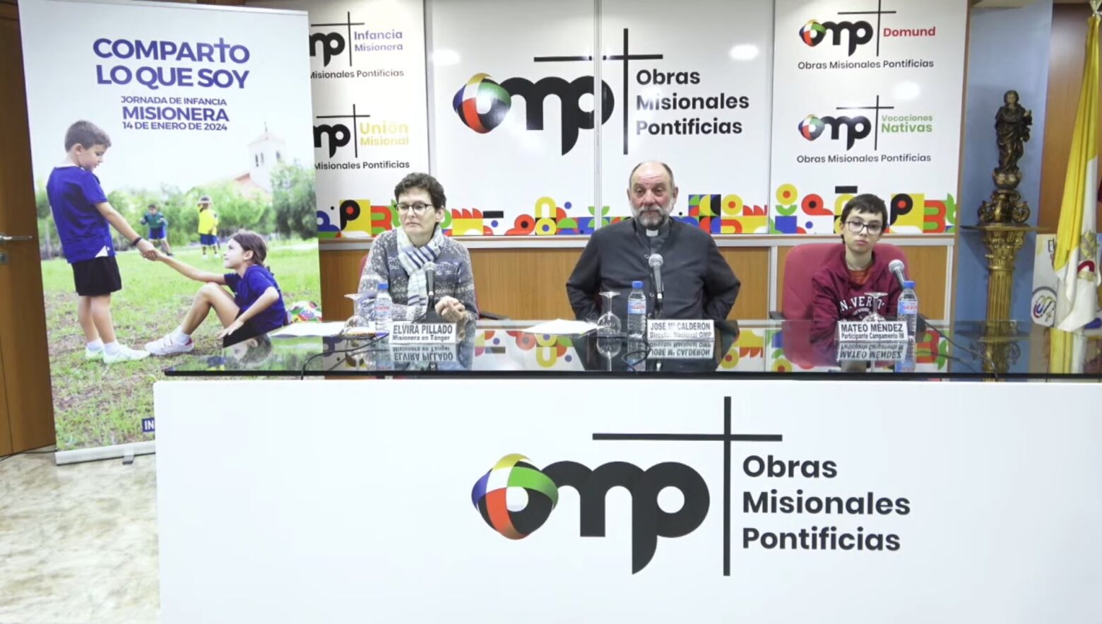 Los tres intervinientes en la Rueda de Prensa para la Jornada de Infancia Misionera